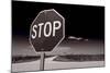 Rural Stop Sign BW-Steve Gadomski-Mounted Photographic Print