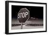 Rural Stop Sign BW-Steve Gadomski-Framed Photographic Print