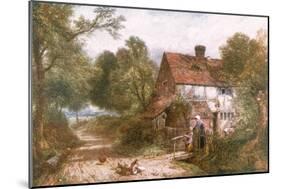 Rural Surrey Cottage-Myles Birket Foster-Mounted Art Print