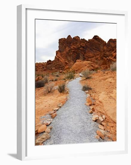 Rural Trail Through Desert-Beathan-Framed Photographic Print