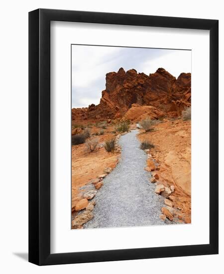 Rural Trail Through Desert-Beathan-Framed Photographic Print