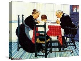 Rural Vacation (or Family Grace)-Norman Rockwell-Stretched Canvas