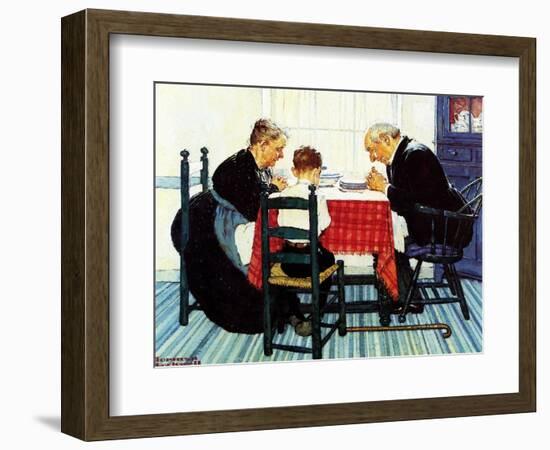 Rural Vacation (or Family Grace)-Norman Rockwell-Framed Giclee Print