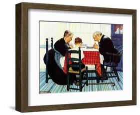 Rural Vacation (or Family Grace)-Norman Rockwell-Framed Giclee Print