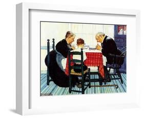 Rural Vacation (or Family Grace)-Norman Rockwell-Framed Giclee Print