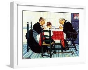 Rural Vacation (or Family Grace)-Norman Rockwell-Framed Giclee Print