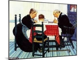 Rural Vacation (or Family Grace)-Norman Rockwell-Mounted Giclee Print