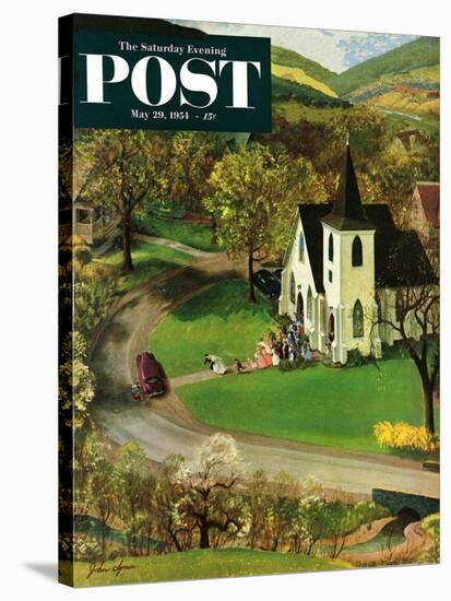 "Rural Wedding" Saturday Evening Post Cover, May 29, 1954-John Clymer-Stretched Canvas