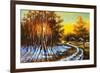 Rural Winter Landscape-balaikin2009-Framed Art Print