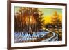 Rural Winter Landscape-balaikin2009-Framed Art Print