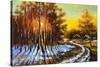 Rural Winter Landscape-balaikin2009-Stretched Canvas