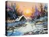 Rural Winter Landscape-balaikin2009-Stretched Canvas