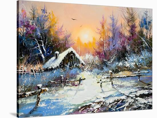 Rural Winter Landscape-balaikin2009-Stretched Canvas