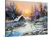 Rural Winter Landscape-balaikin2009-Stretched Canvas