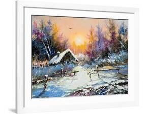 Rural Winter Landscape-balaikin2009-Framed Art Print