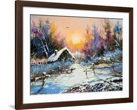 Rural Winter Landscape-balaikin2009-Framed Art Print