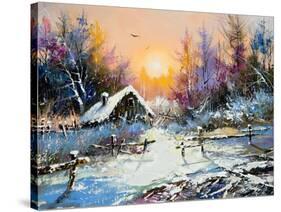 Rural Winter Landscape-balaikin2009-Stretched Canvas