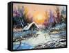 Rural Winter Landscape-balaikin2009-Framed Stretched Canvas