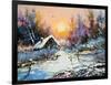 Rural Winter Landscape-balaikin2009-Framed Art Print