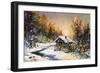 Rural Winter Landscape-balaikin2009-Framed Art Print