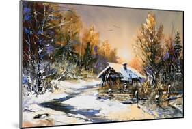 Rural Winter Landscape-balaikin2009-Mounted Art Print