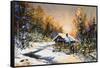 Rural Winter Landscape-balaikin2009-Framed Stretched Canvas