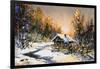 Rural Winter Landscape-balaikin2009-Framed Art Print