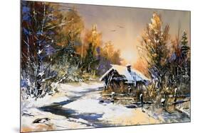 Rural Winter Landscape-balaikin2009-Mounted Art Print