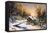 Rural Winter Landscape-balaikin2009-Framed Stretched Canvas