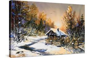 Rural Winter Landscape-balaikin2009-Stretched Canvas