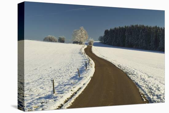 Rural Winter Scene, Near Villingen-Schwenningen, Baden-Wurttemberg, Germany, Europe-Jochen Schlenker-Stretched Canvas