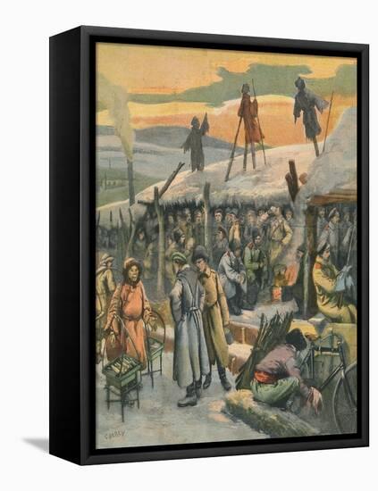 Rus-Jap War, Trenches-null-Framed Stretched Canvas