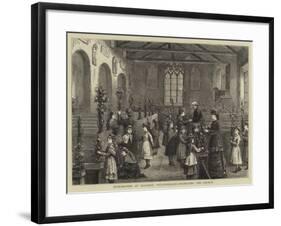 Rush-Bearing at Grasmere, Westmoreland, Decorating the Church-null-Framed Giclee Print