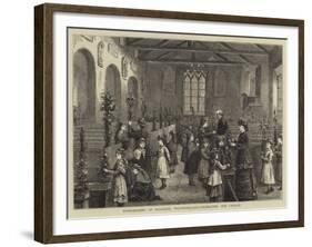 Rush-Bearing at Grasmere, Westmoreland, Decorating the Church-null-Framed Giclee Print