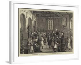 Rush-Bearing at Grasmere, Westmoreland, Decorating the Church-null-Framed Giclee Print