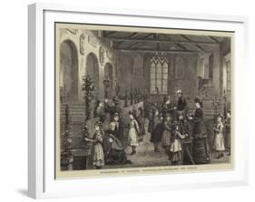 Rush-Bearing at Grasmere, Westmoreland, Decorating the Church-null-Framed Giclee Print