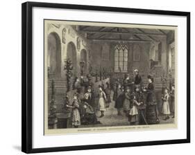 Rush-Bearing at Grasmere, Westmoreland, Decorating the Church-null-Framed Giclee Print