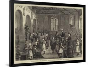 Rush-Bearing at Grasmere, Westmoreland, Decorating the Church-null-Framed Giclee Print