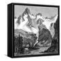 Rush Creek Glacier, on the Eastern Slopes of the Sierra Nevada, California, USA, 1875-null-Framed Stretched Canvas