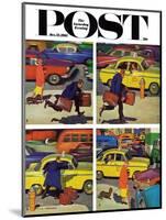 "Rush Hour (4 panel)," Saturday Evening Post Cover, October 21, 1961-Richard Sargent-Mounted Giclee Print