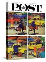 "Rush Hour (4 panel)," Saturday Evening Post Cover, October 21, 1961-Richard Sargent-Stretched Canvas