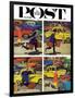 "Rush Hour (4 panel)," Saturday Evening Post Cover, October 21, 1961-Richard Sargent-Framed Giclee Print