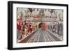 Rush Hour at a London Tube Station, by A. W. Wilson-null-Framed Art Print