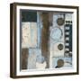 Rush Hour Blues Sq I-Kimberly Poloson-Framed Art Print