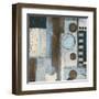 Rush Hour Blues Sq I-Kimberly Poloson-Framed Art Print