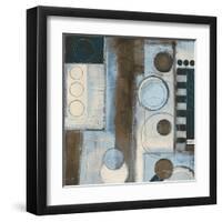 Rush Hour Blues Sq I-Kimberly Poloson-Framed Art Print