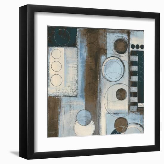 Rush Hour Blues Sq I-Kimberly Poloson-Framed Art Print