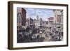 Rush Hour: Los Angeles, Spring St. Looking North-Stanton Manolakas-Framed Giclee Print