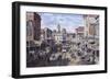 Rush Hour: Los Angeles, Spring St. Looking North-Stanton Manolakas-Framed Giclee Print