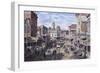 Rush Hour: Los Angeles, Spring St. Looking North-Stanton Manolakas-Framed Giclee Print